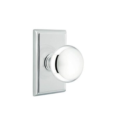 Emtek Providence Knob 2-3/8 in Backset Passage w/Rectangular Rose for 1-1/4 in to 2 in Door 8121PUS26